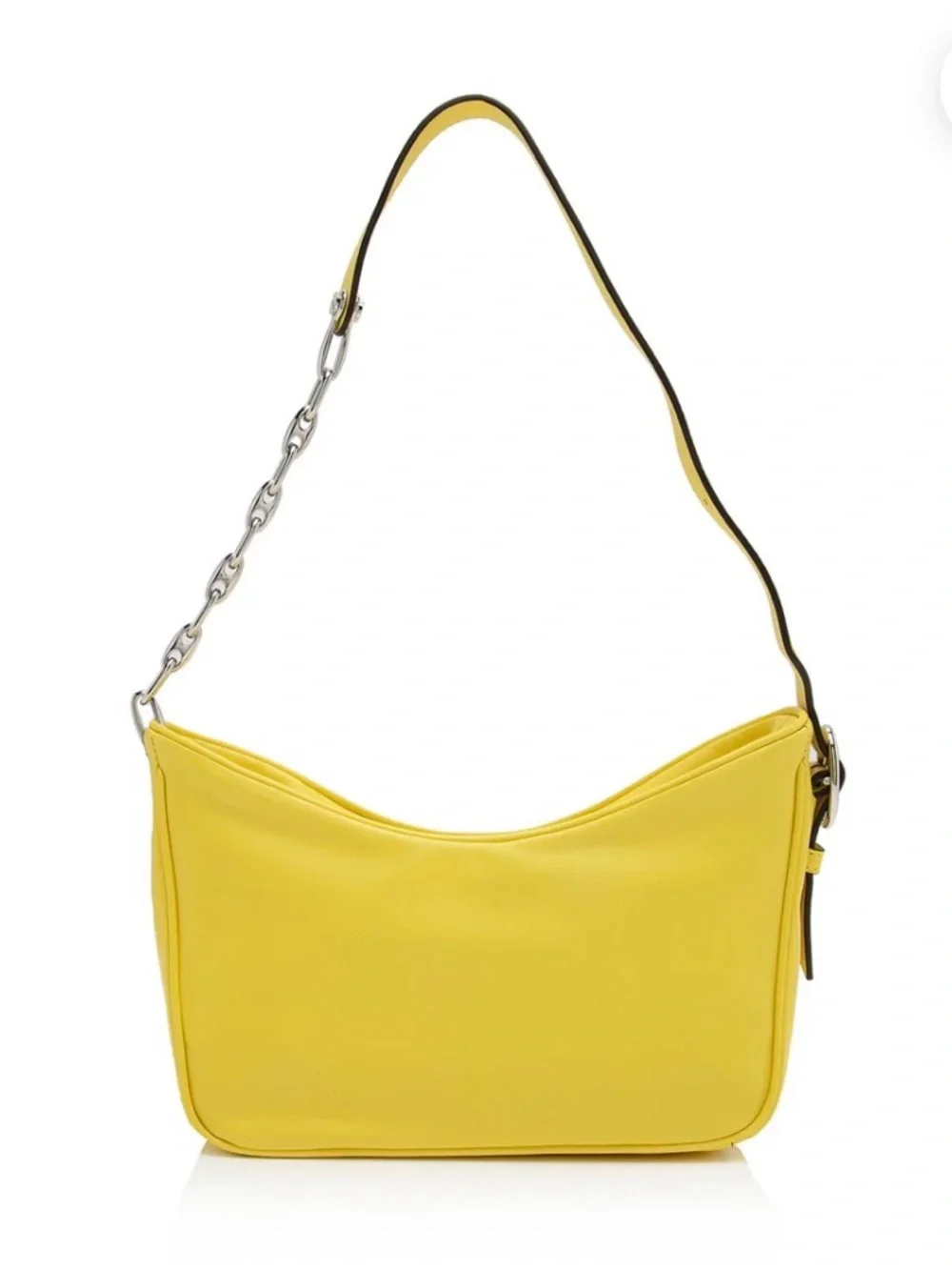 Marc Jacobs Yellow Leather Shoulder Tote with Logo - Picture 7 of 10